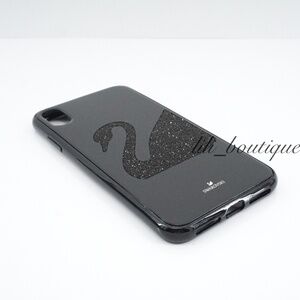 Swarovski 5474752 Swan Fabric Crystal Smartphone Case Cover iPhone XS MAX Black